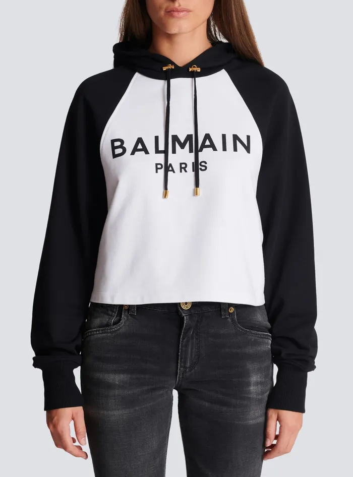 Balmain Paris Hoodie Black Women Sweatshirts