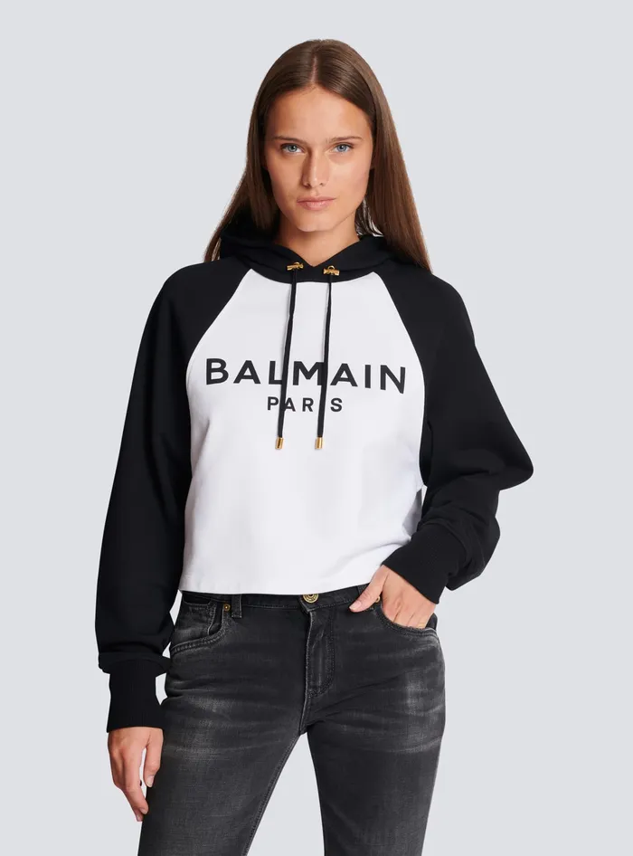 Balmain Paris Hoodie Black Women Sweatshirts