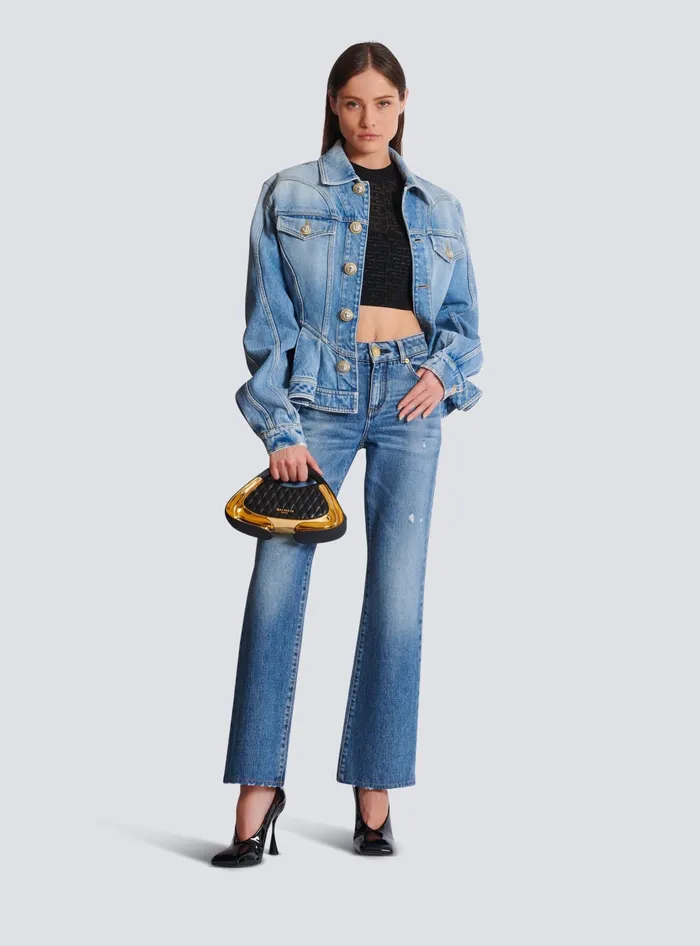 Balmain PB Labyrinth Knit Top Black Women Tops And Shirts