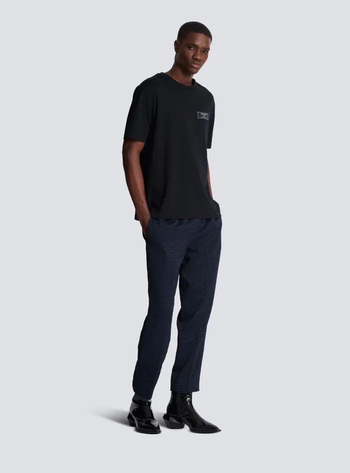 Balmain Pierre Shortsleeved Tshirt Black Men TShirts