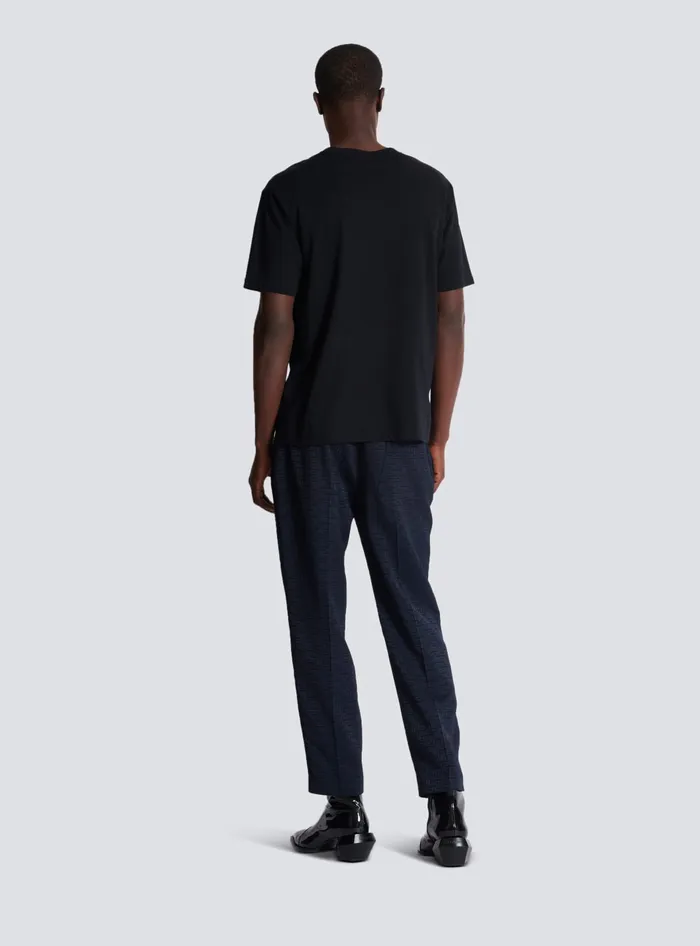 Balmain Pierre Shortsleeved Tshirt Black Men TShirts