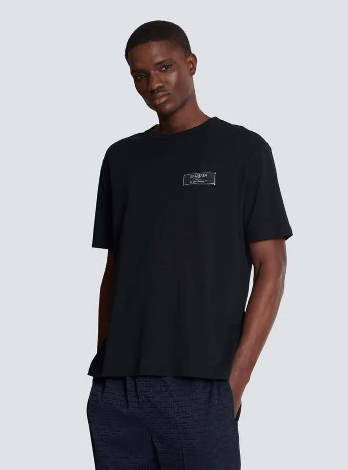 Balmain Pierre Shortsleeved Tshirt Black Men TShirts