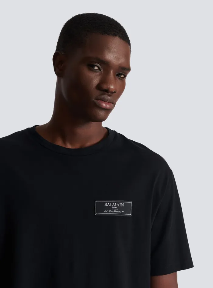Balmain Pierre Shortsleeved Tshirt Black Men TShirts