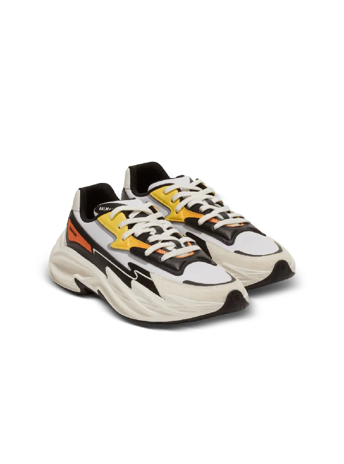 Balmain RunRow Leather And Nylon Sneakers Multicolor Men Sneakers