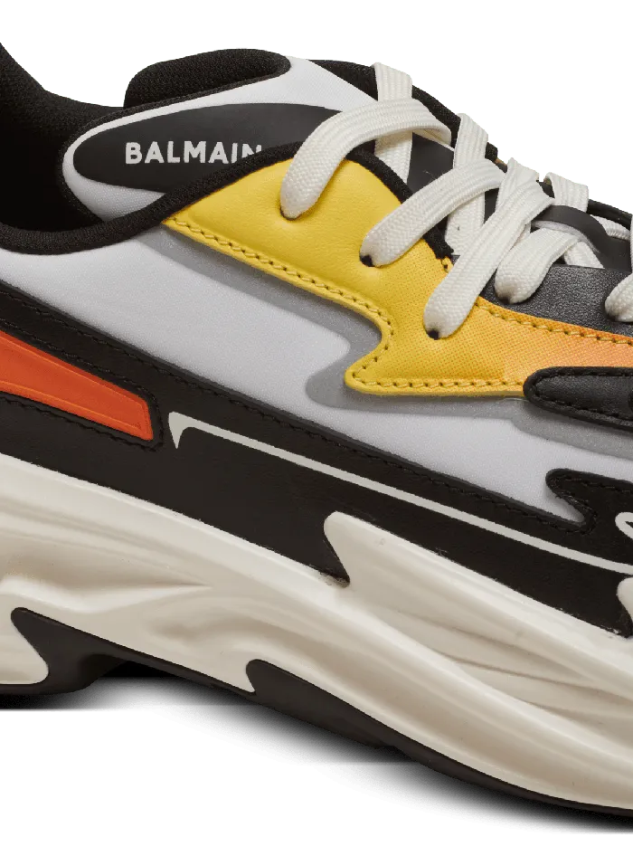 Balmain RunRow Leather And Nylon Sneakers Multicolor Men Sneakers