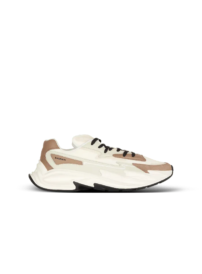 Balmain RunRow Leather And Nylon Sneakers White Men Sneakers