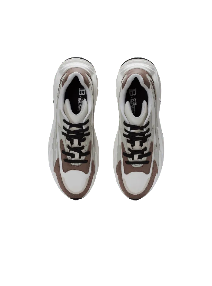 Balmain RunRow Leather And Nylon Sneakers White Men Sneakers