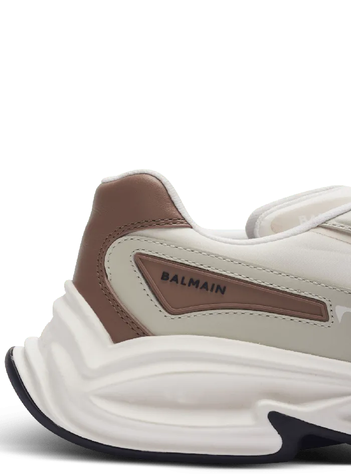 Balmain RunRow Leather And Nylon Sneakers White Men Sneakers