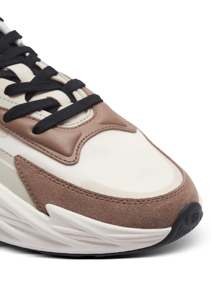 Balmain RunRow Leather And Nylon Sneakers White Men Sneakers