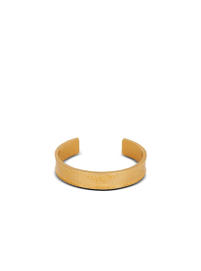 Balmain Signature Tubular Bracelet Gold MenWomen Fashion Jewelry