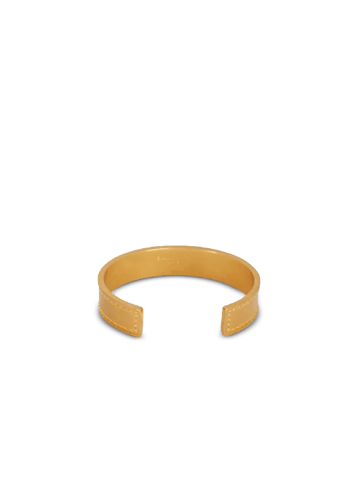 Balmain Signature Tubular Bracelet Gold MenWomen Fashion Jewelry