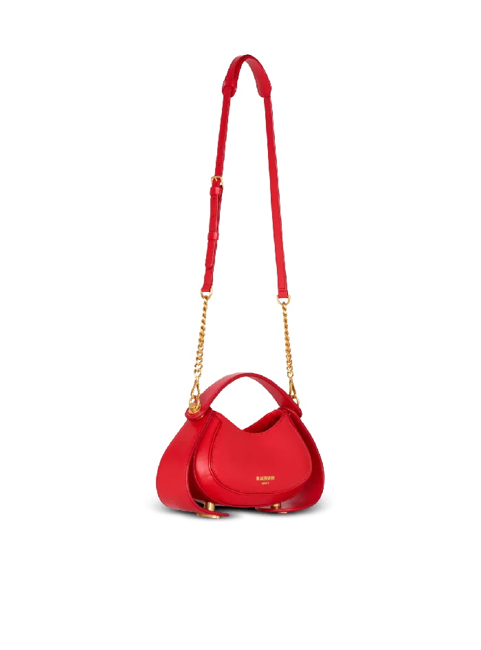 Balmain Small Jolie Madame Bag In Box Leather Red Women Handbags