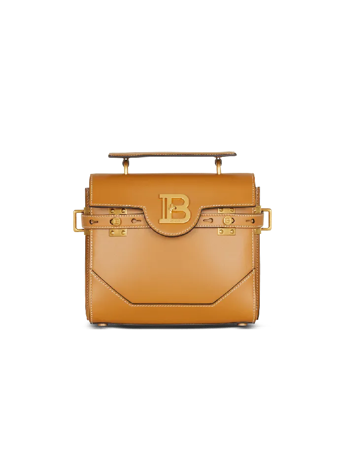 Balmain Smooth Leather BBuzz 23 Bag Brown Women Handbags