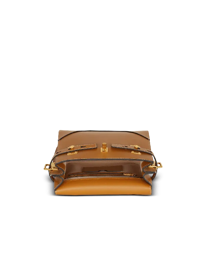 Balmain Smooth Leather BBuzz 23 Bag Brown Women Handbags