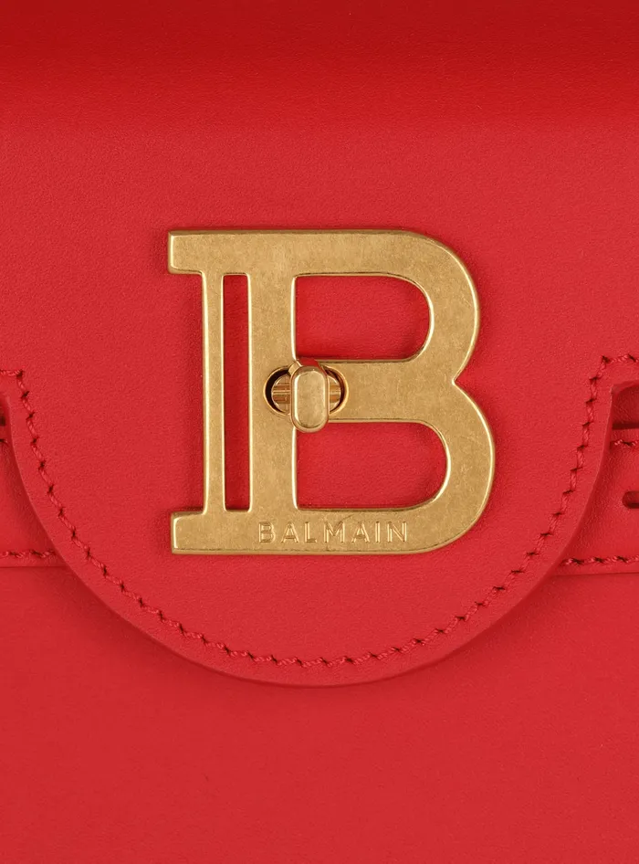 Balmain Smooth Leather BBuzz 23 Bag Red Women Handbags