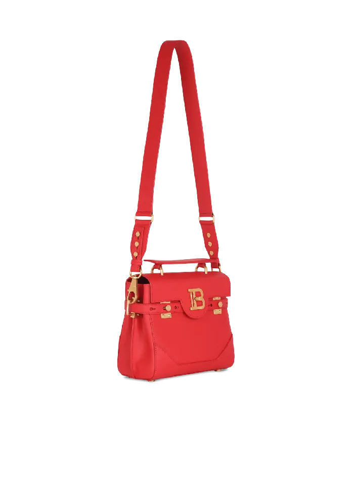 Balmain Smooth Leather BBuzz 23 Bag Red Women Handbags