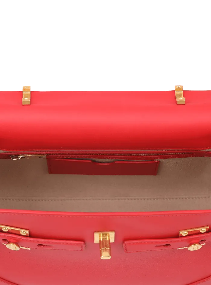 Balmain Smooth Leather BBuzz 23 Bag Red Women Handbags
