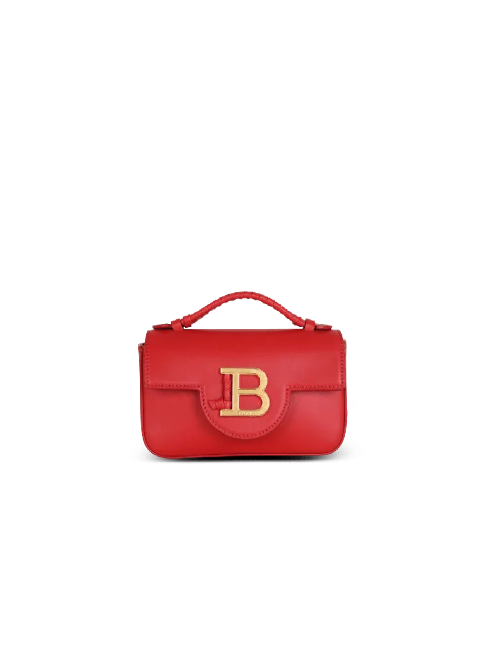 Balmain Smooth Leather BBuzz Mini Bag Red Women Handbags