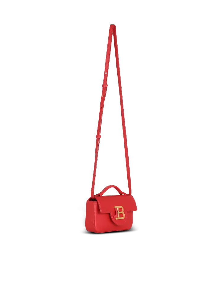 Balmain Smooth Leather BBuzz Mini Bag Red Women Handbags