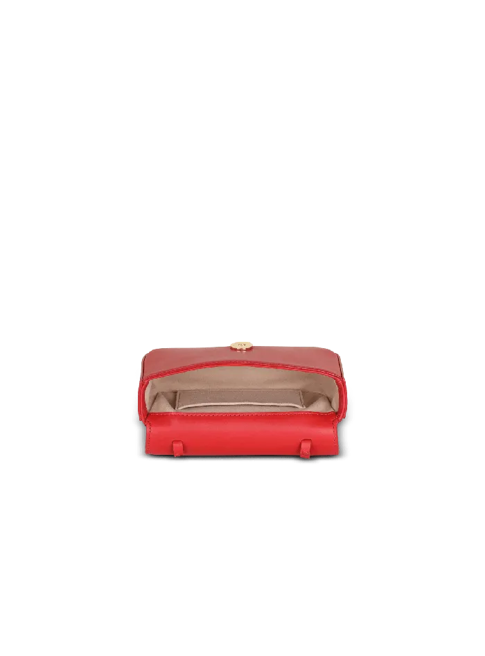 Balmain Smooth Leather BBuzz Mini Bag Red Women Handbags