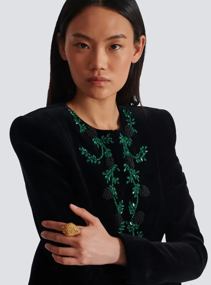 Balmain Strawberry Brass And Rhinestone Ring Gold Women Fashion Jewelry