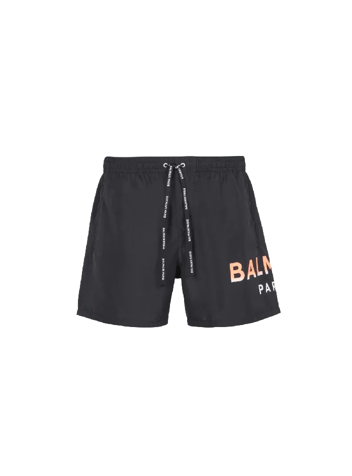Balmain Swim Shorts Black Men Swimwear