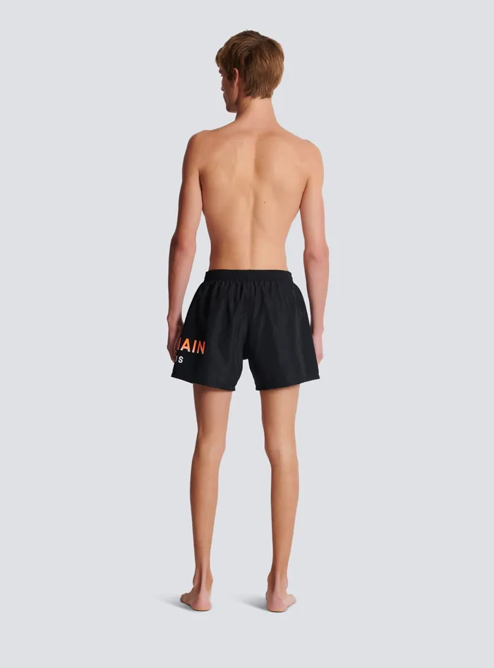 Balmain Swim Shorts Black Men Swimwear