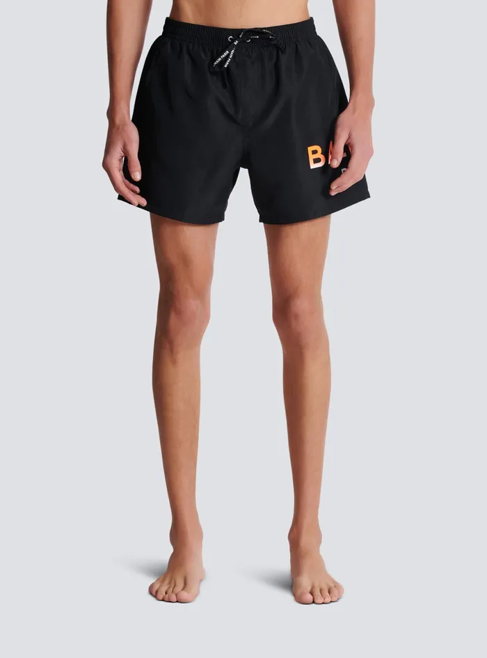 Balmain Swim Shorts Black Men Swimwear
