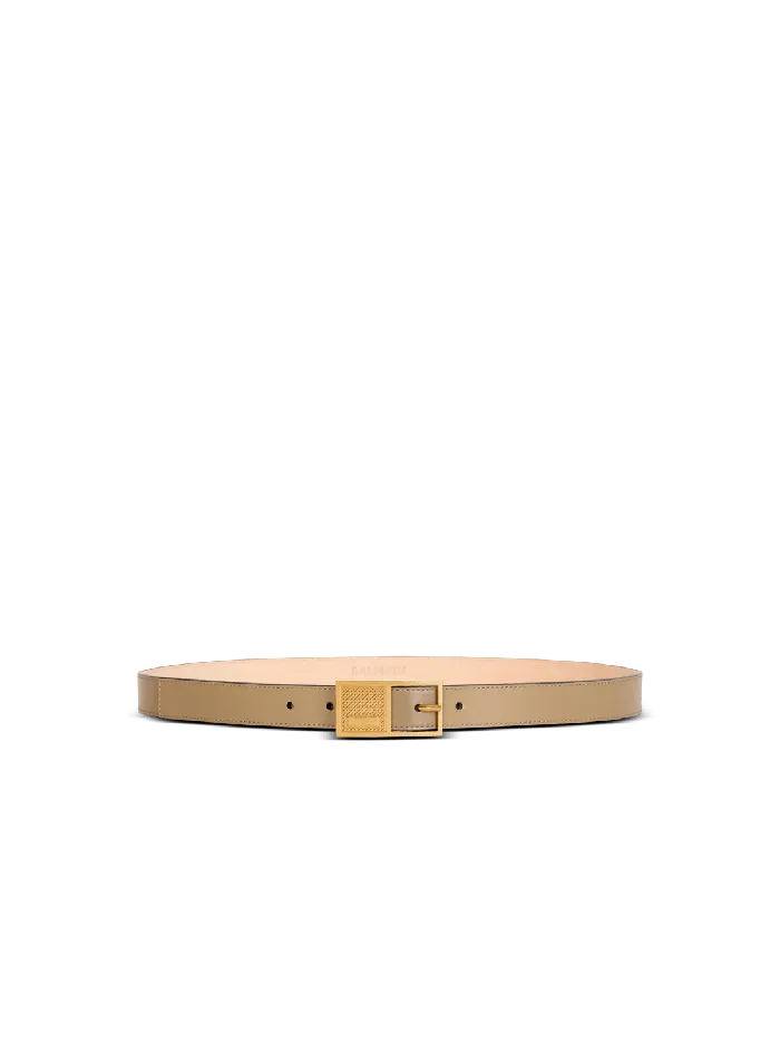 Balmain Thin Signature Calfskin Belt Brown Women Belts