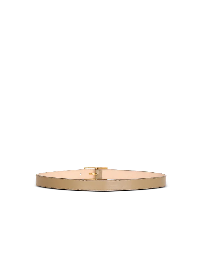 Balmain Thin Signature Calfskin Belt Brown Women Belts