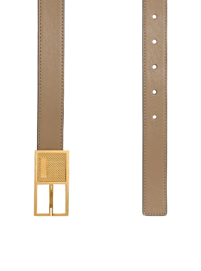 Balmain Thin Signature Calfskin Belt Brown Women Belts