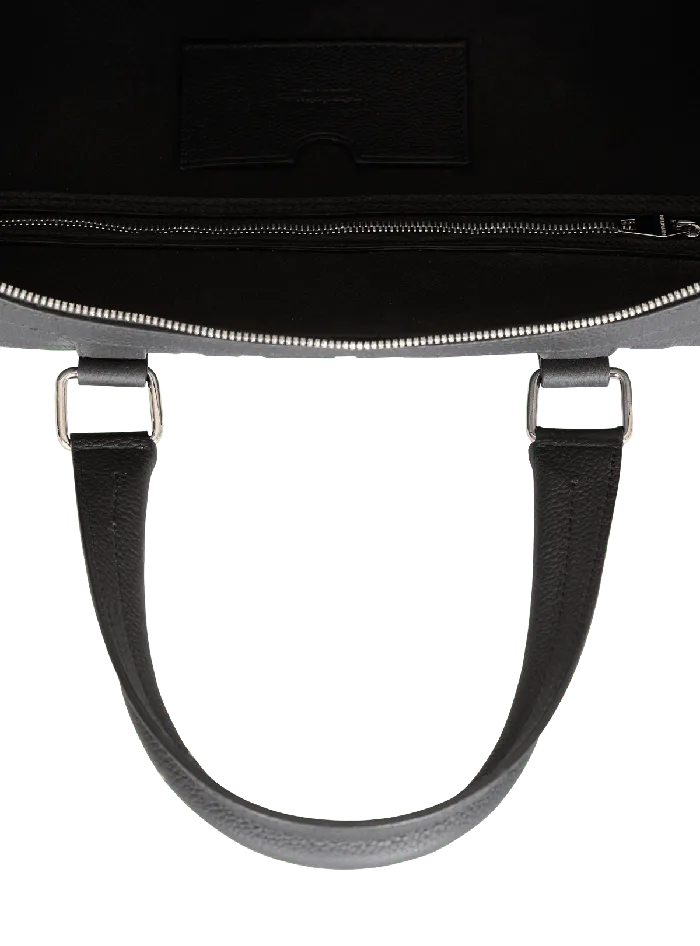 Balmain Travel Bag In Grained Leather Black Men Bags And Backpacks