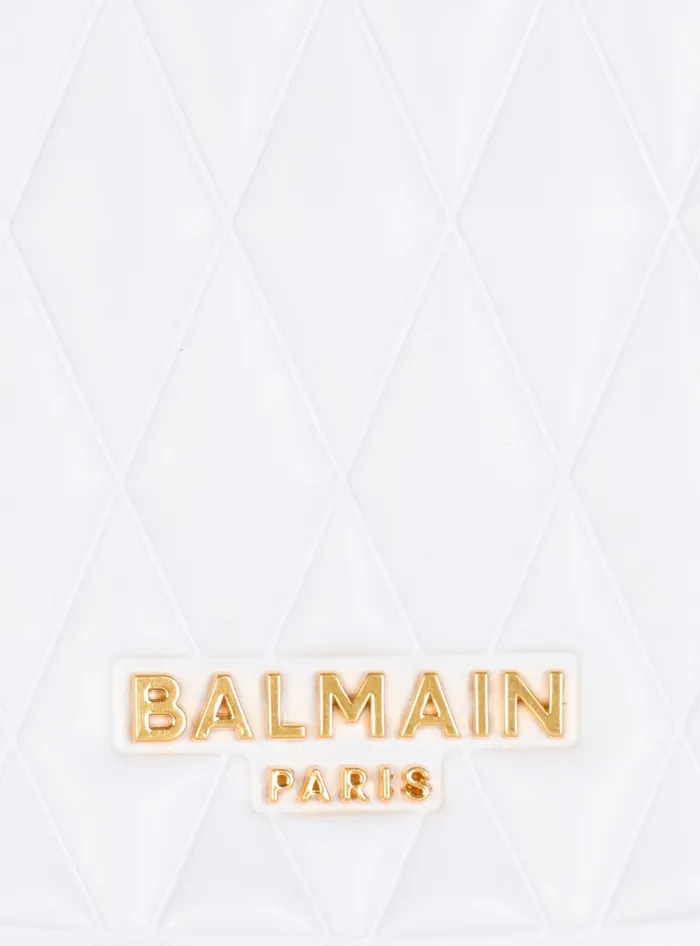 Balmain Twotone Quilted Small Jolie Madame Bag White Women Mini Bags