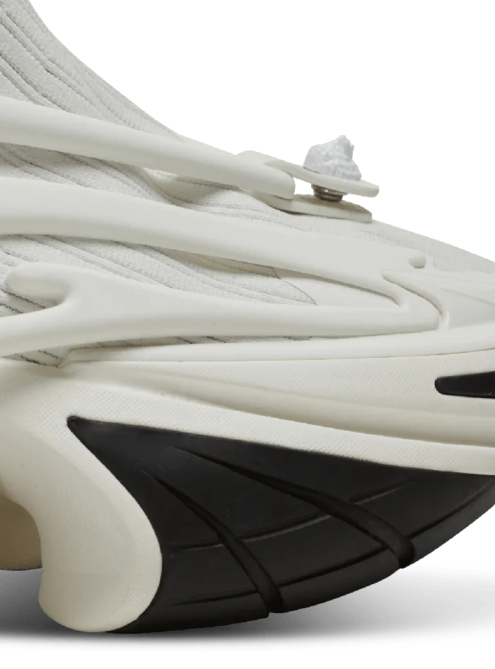 Balmain Unicorn Hightop Sneakers In Mesh And Leather White Men Sneakers