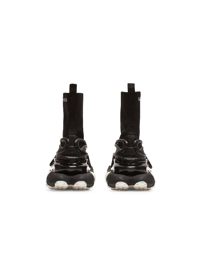 Balmain Unicorn Knit And Rubber Sneakers Black Men Sneakers