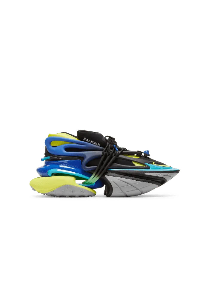 Balmain Unicorn Sneakers In Neoprene And Leather Multicolor Men Sneakers