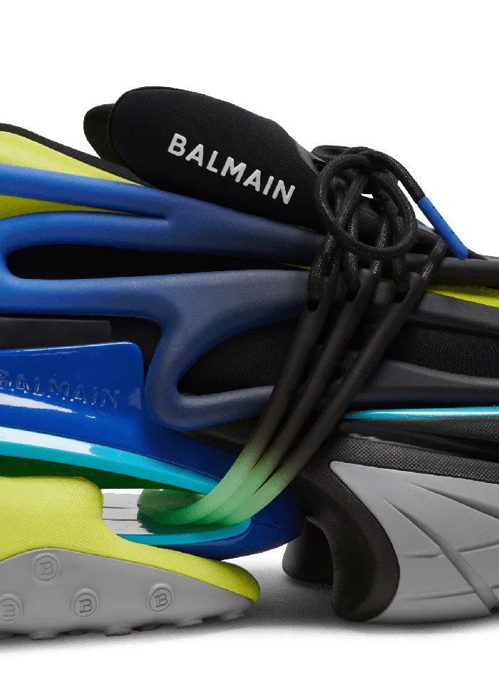 Balmain Unicorn Sneakers In Neoprene And Leather Multicolor Men Sneakers