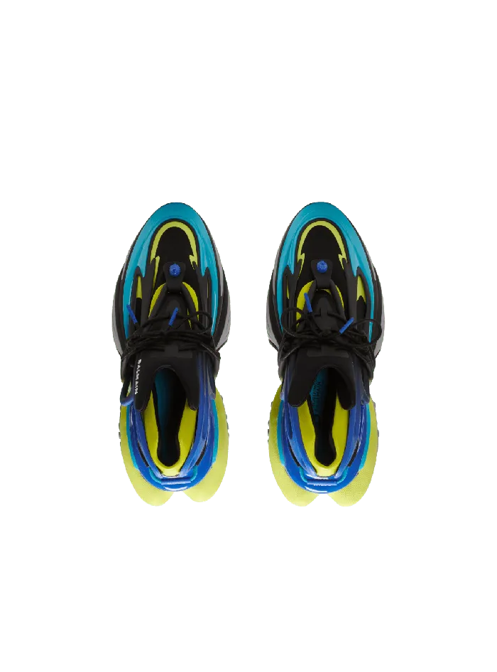 Balmain Unicorn Sneakers In Neoprene And Leather Multicolor Men Sneakers