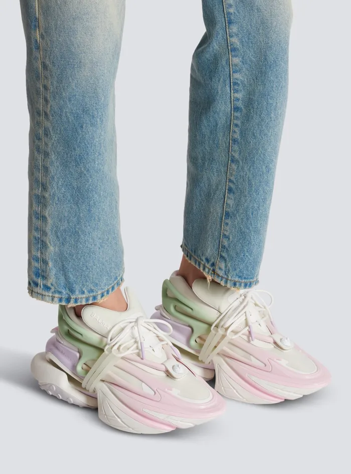 Balmain Unicorn Sneakers In Neoprene And Leather Multicolor Women Sneakers