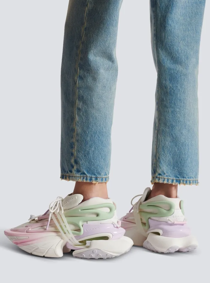 Balmain Unicorn Sneakers In Neoprene And Leather Multicolor Women Sneakers
