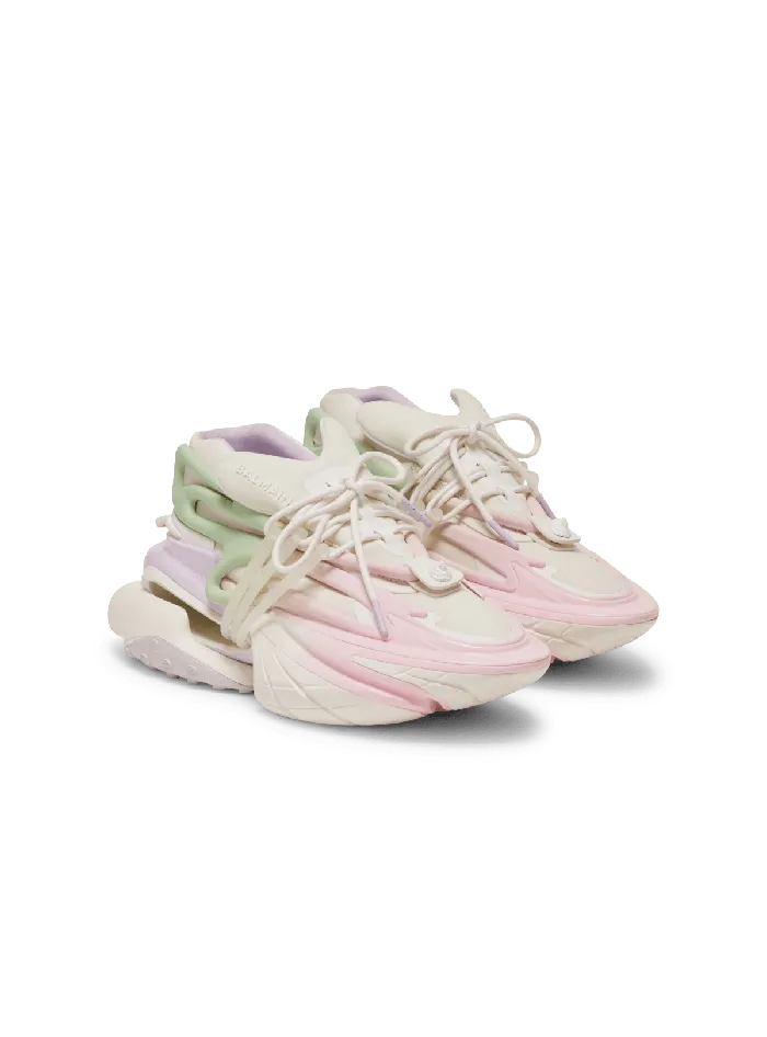Balmain Unicorn Sneakers In Neoprene And Leather Multicolor Women Sneakers