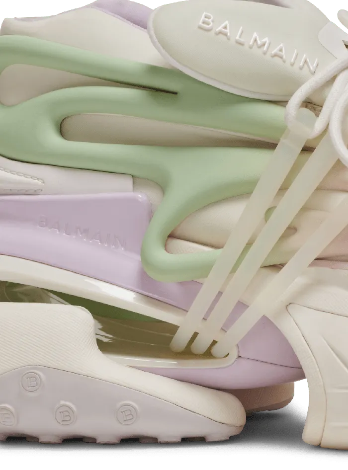 Balmain Unicorn Sneakers In Neoprene And Leather Multicolor Women Sneakers