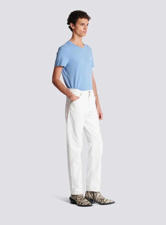 Balmain White Denim Jeans White Men Denim