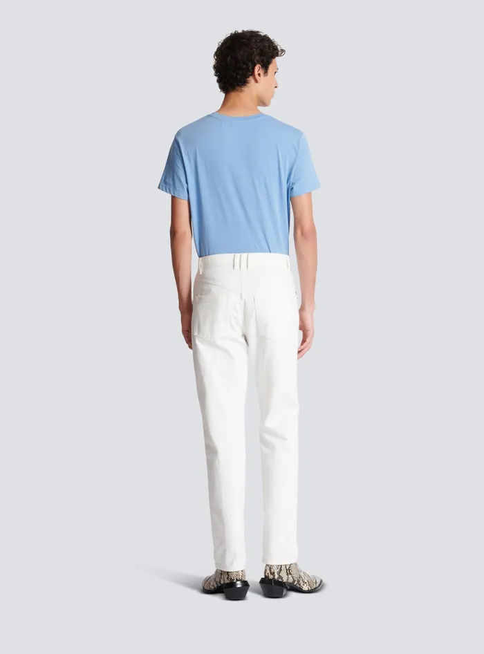 Balmain White Denim Jeans White Men Denim