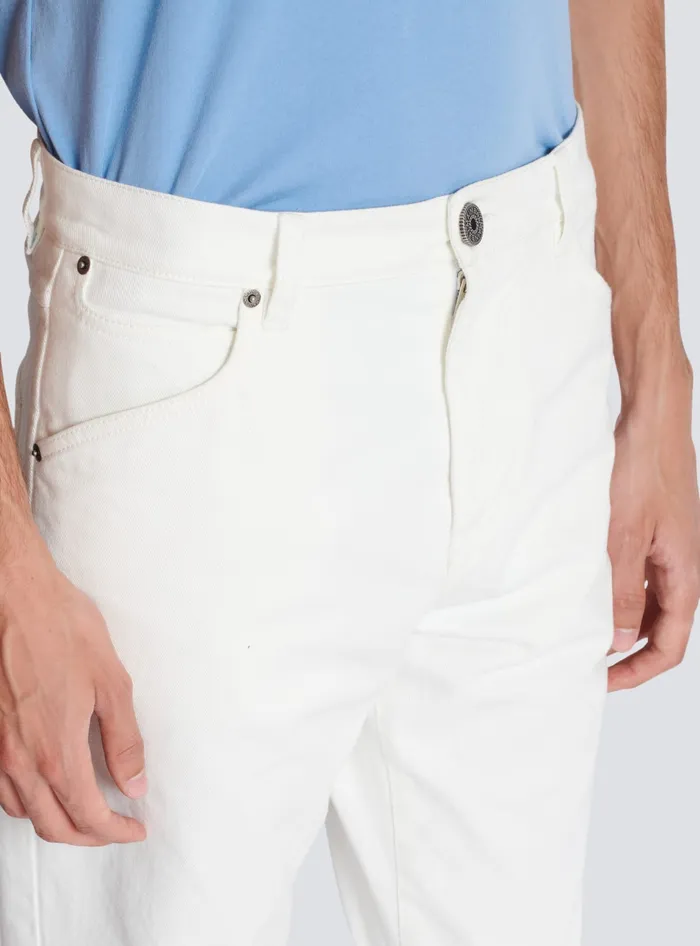 Balmain White Denim Jeans White Men Denim