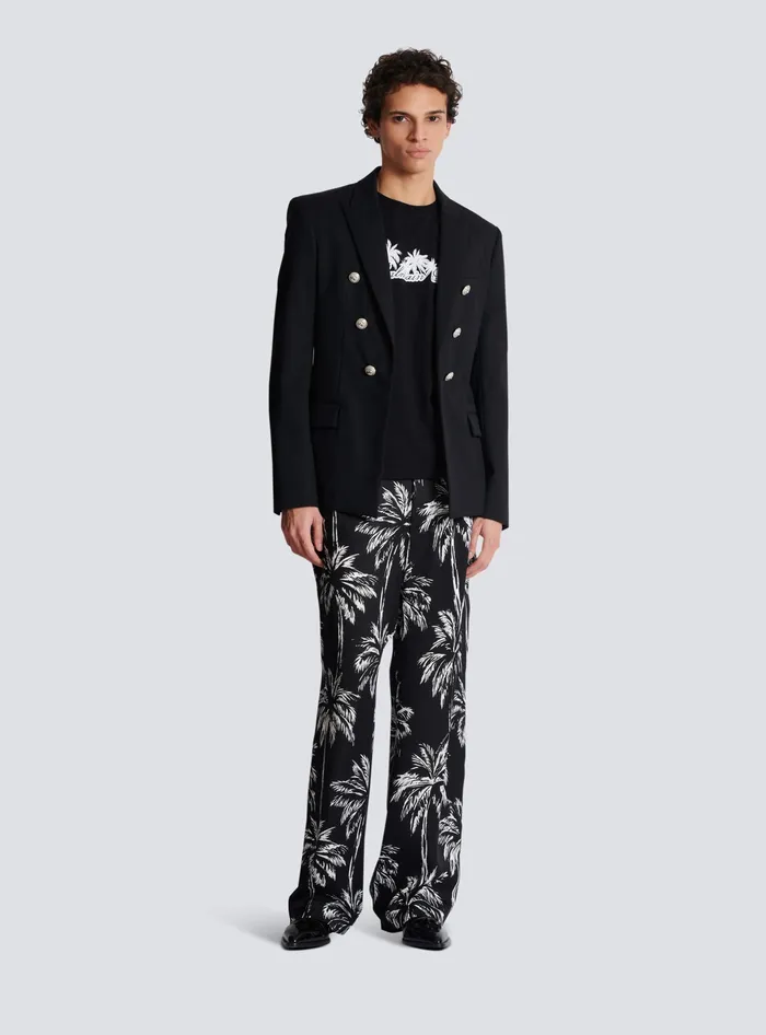 Balmain Wool 6button Jacket Black Men Jackets And Blazers