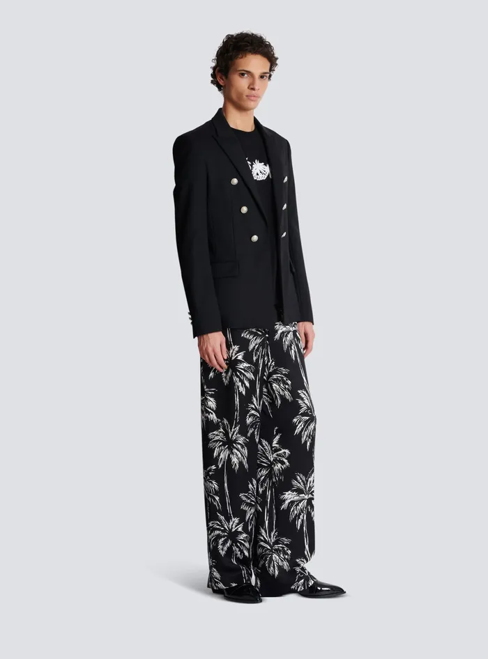 Balmain Wool 6button Jacket Black Men Jackets And Blazers