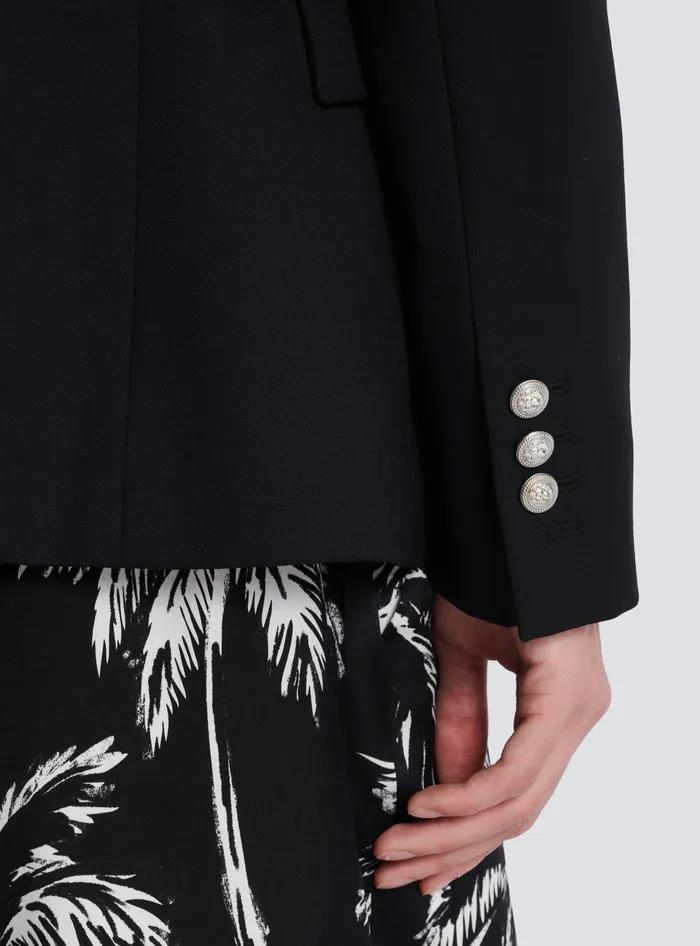 Balmain Wool 6button Jacket Black Men Jackets And Blazers