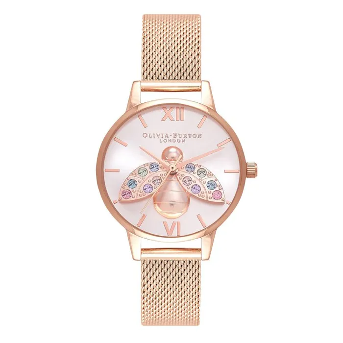Bee Watches Women Olivia Burton Rainbow Bee Womens Watch 30mm