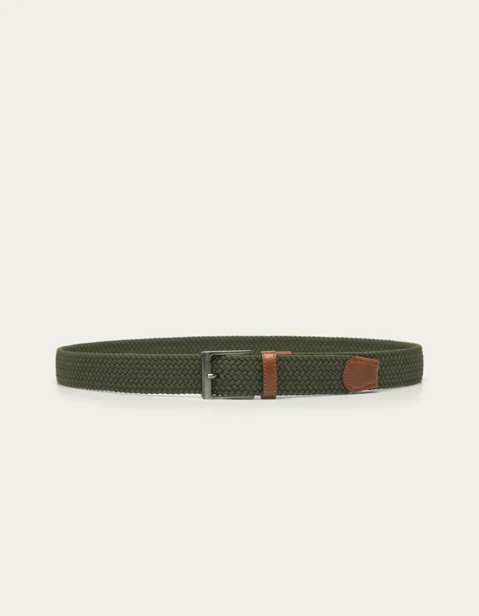 Belts Men Les Deux Walker Webbing Belt 8211 Olive Night